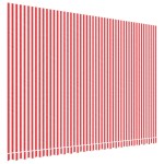 vidaXL Pânză copertină de rezervă, dungi roșii și albe, 5x3,5 m