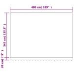 vidaXL Pânză copertină de rezervă, dungi roșii și albe, 5x3,5 m