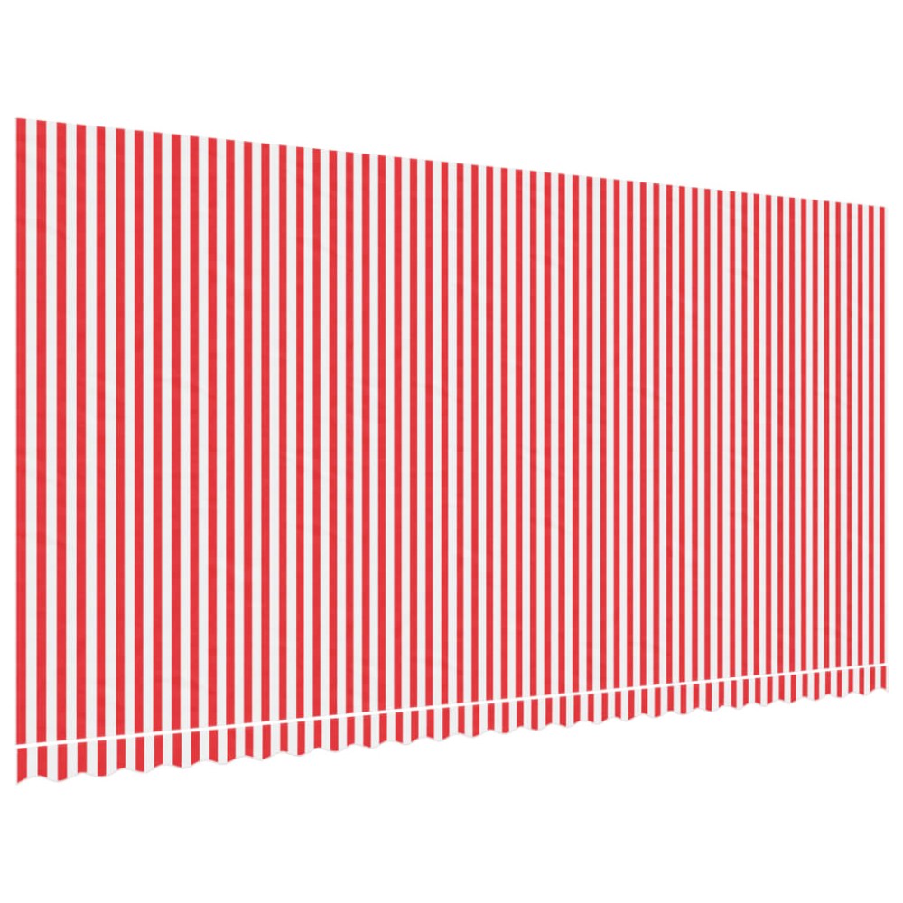 vidaXL Pânză copertină de rezervă, dungi roșii și albe, 6x3 m