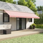 vidaXL Pânză copertină de rezervă, dungi roșii și albe, 6x3 m vidaXL Pânză copertină de rezervă, dungi roșii și albe, 6x3 m