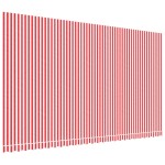 vidaXL Pânză copertină de rezervă, dungi roșii și albe, 6x3,5 m vidaXL Pânză copertină de rezervă, dungi roșii și albe, 6x3,5 m