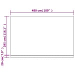 vidaXL Pânză de rezervă copertină, dungi multicolore, 5x3 m