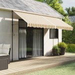 vidaXL Pânză de rezervă copertină, dungi multicolore, 4x3 m vidaXL Pânză de rezervă copertină, dungi multicolore, 4x3 m