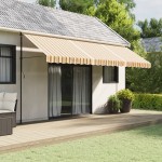 vidaXL Pânză de rezervă copertină, dungi multicolore, 5x3,5 m vidaXL Pânză de rezervă copertină, dungi multicolore, 5x3,5 m
