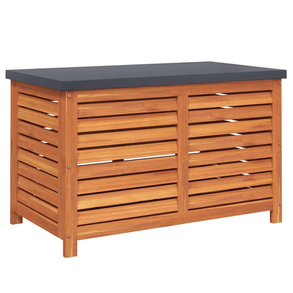 vidaXL Ladă depozitare de grădină, 90x48x55 cm, lemn masiv de eucalipt