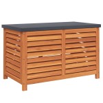 vidaXL Ladă depozitare de grădină, 90x48x55 cm, lemn masiv de eucalipt vidaXL Ladă depozitare de grădină, 90x48x55 cm, lemn masiv de eucalipt