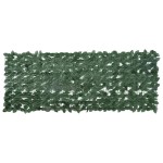 vidaXL Paravan de balcon cu frunze verde închis, 200x75 cm
