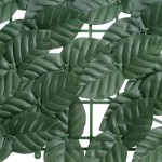 vidaXL Paravan de balcon cu frunze verde închis, 200x75 cm