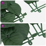 vidaXL Paravan de balcon cu frunze verde închis, 200x75 cm