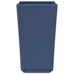 vidaXL Jardiniere de grădină, 2 buc., albastru gri, 32,5x32,5x57 cm, PP