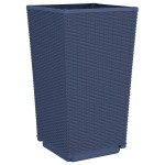 vidaXL Jardiniere de grădină, 2 buc., albastru gri, 32,5x32,5x57 cm, PP