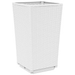 vidaXL Jardiniere de grădină, 2 buc., alb, 32,5x32,5x57 cm, PP vidaXL Jardiniere de grădină, 2 buc., alb, 32,5x32,5x57 cm, PP