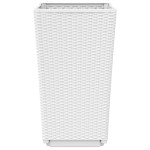 vidaXL Jardiniere de grădină, 2 buc., alb, 32,5x32,5x57 cm, PP vidaXL Jardiniere de grădină, 2 buc., alb, 32,5x32,5x57 cm, PP