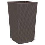 vidaXL Jardiniere de grădină, 2 buc., maro, 32,5x32,5x57 cm, PP vidaXL Jardiniere de grădină, 2 buc., maro, 32,5x32,5x57 cm, PP