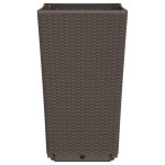vidaXL Jardiniere de grădină, 2 buc., maro, 32,5x32,5x57 cm, PP vidaXL Jardiniere de grădină, 2 buc., maro, 32,5x32,5x57 cm, PP