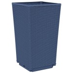 vidaXL Jardiniere de grădină, 4 buc., albastru gri, 32,5x32,5x57 cm, PP