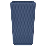 vidaXL Jardiniere de grădină, 4 buc., albastru gri, 32,5x32,5x57 cm, PP