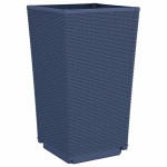 vidaXL Jardiniere de grădină, 4 buc., albastru gri, 32,5x32,5x57 cm, PP