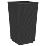 vidaXL Jardiniere de grădină, 4 buc., negru, 32,5x32,5x57 cm, PP