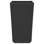 vidaXL Jardiniere de grădină, 4 buc., negru, 32,5x32,5x57 cm, PP