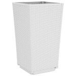 vidaXL Jardiniere de grădină, 4 buc., alb, 32,5x32,5x57 cm, PP vidaXL Jardiniere de grădină, 4 buc., alb, 32,5x32,5x57 cm, PP