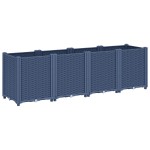 vidaXL Jardinieră de grădină, albastru gri, 160x40x53 cm, PP vidaXL Jardinieră de grădină, albastru gri, 160x40x53 cm, PP