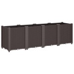 vidaXL Jardinieră de grădină, maro, 160x40x53 cm, PP vidaXL Jardinieră de grădină, maro, 160x40x53 cm, PP