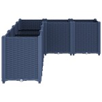 vidaXL Jardinieră de grădină, albastru gri, 160x120x53 cm, PP vidaXL Jardinieră de grădină, albastru gri, 160x120x53 cm, PP