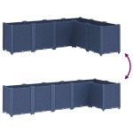 vidaXL Jardinieră de grădină, albastru gri, 160x120x53 cm, PP vidaXL Jardinieră de grădină, albastru gri, 160x120x53 cm, PP