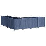 vidaXL Jardinieră de grădină, albastru gri, 160x160x53 cm, PP vidaXL Jardinieră de grădină, albastru gri, 160x160x53 cm, PP