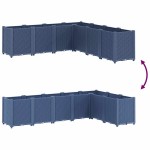 vidaXL Jardinieră de grădină, albastru gri, 160x160x53 cm, PP vidaXL Jardinieră de grădină, albastru gri, 160x160x53 cm, PP