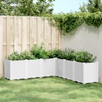 vidaXL Jardinieră de grădină, alb, 160x160x53 cm, PP vidaXL Jardinieră de grădină, alb, 160x160x53 cm, PP
