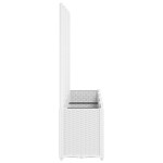 vidaXL Jardinieră de grădină cu spalier, alb, 160x40x140 cm PP vidaXL Jardinieră de grădină cu spalier, alb, 160x40x140 cm PP