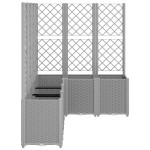vidaXL Jardinieră de grădină cu spalier gri deschis 160x120x140 cm PP vidaXL Jardinieră de grădină cu spalier gri deschis 160x120x140 cm PP