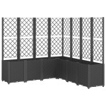 vidaXL Jardinieră de grădină cu spalier, negru, 160x160x140 cm, PP