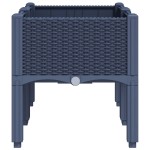 vidaXL Jardinieră de grădină cu picioare, albastru gri, 80x40x42 cm, PP