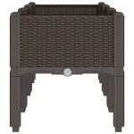 vidaXL Jardinieră de grădină cu picioare, maro, 120x40x42 cm, PP
