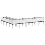 vidaXL Jardinieră de grădină cu picioare, alb, 200x160x42 cm, PP