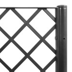 vidaXL Jardinieră de grădină cu spalier, negru, 80x40x142 cm, PP