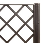vidaXL Jardinieră de grădină cu spalier, maro, 120x40x142 cm, PP