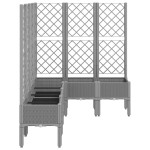 vidaXL Jardinieră de grădină cu spalier gri deschis 160x120x142 cm PP vidaXL Jardinieră de grădină cu spalier gri deschis 160x120x142 cm PP