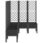vidaXL Jardinieră de grădină cu spalier, negru, 160x120x142 cm, PP