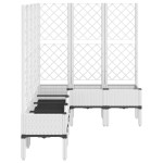 vidaXL Jardinieră de grădină cu spalier, alb, 160x120x142 cm PP vidaXL Jardinieră de grădină cu spalier, alb, 160x120x142 cm PP