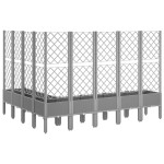 vidaXL Jardinieră de grădină cu spalier gri deschis 200x160x142 cm PP vidaXL Jardinieră de grădină cu spalier gri deschis 200x160x142 cm PP