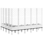 vidaXL Jardinieră de grădină cu spalier, alb, 200x160x142 cm PP vidaXL Jardinieră de grădină cu spalier, alb, 200x160x142 cm PP
