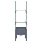 vidaXL Jardinieră de grădină cu spalier, albastru gri, 40x40x142,5 cm, PP