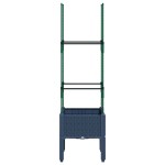 vidaXL Jardinieră de grădină cu spalier, albastru gri, 40x40x142,5 cm, PP