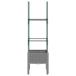 vidaXL Jardinieră de grădină cu spalier, gri deschis 40x40x142,5 cm PP