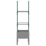 vidaXL Jardinieră de grădină cu spalier, gri deschis 40x40x142,5 cm PP