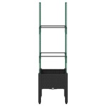vidaXL Jardinieră de grădină cu spalier, negru, 40x40x142,5 cm, PP vidaXL Jardinieră de grădină cu spalier, negru, 40x40x142,5 cm, PP